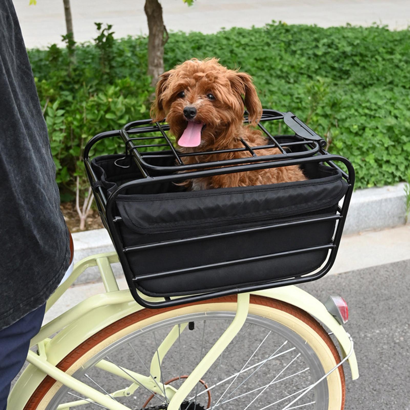 Cycling Commuter - 頑丈な大容量自転車バスケット 自転車後部オーガナイザーバスケット 犬用 全天候型ロードサイクリング シティライディング 通勤用