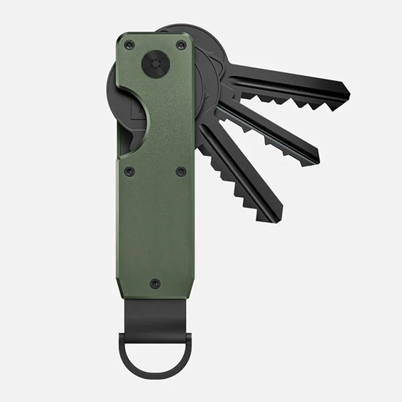 Chain Lock Combination - キーオーガナイザー コンパクトホルダー メタルキーチェーン ミニマリストキーケースホルダー キーチェーン用 1～5本の鍵を収納可能
