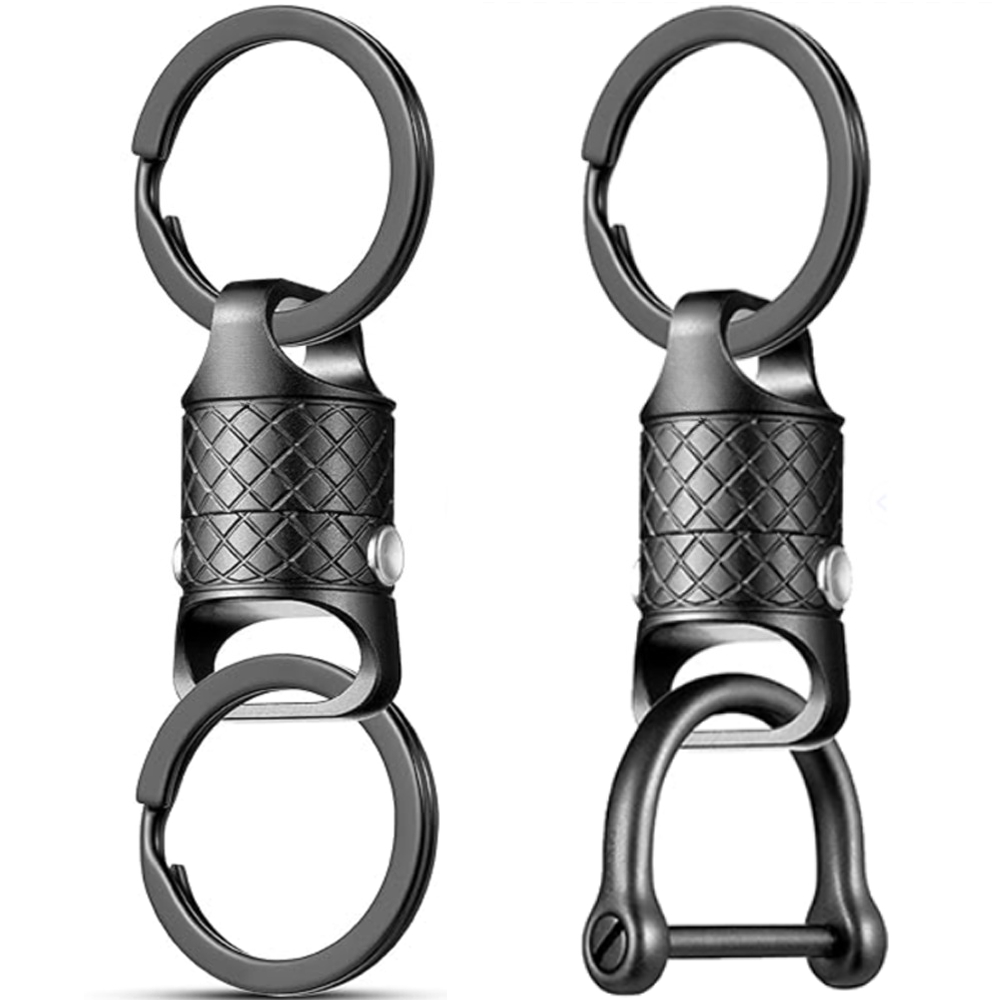 Chain Lock Combination - クイックリリース磁気キーホルダー、2つの安全ロックボタン付き、落下防止取り外し可能なマグネットキーチェーンホルダー、車の鍵用、EDCギフト