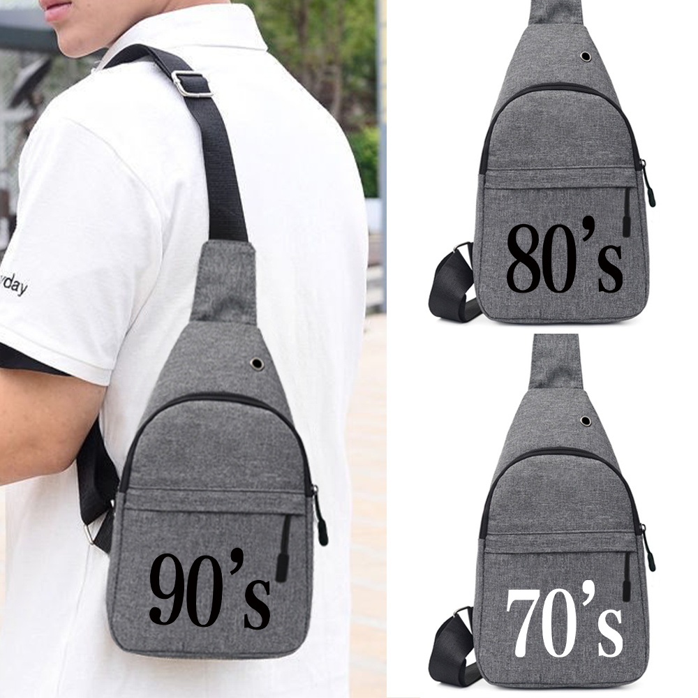 Cycling Commute Bag - シングルショルダーメンズチェストバッグサイクリング通勤クロスボディバッグファッションイヤーズプリント雑貨収納調節可能なパックユニセックス