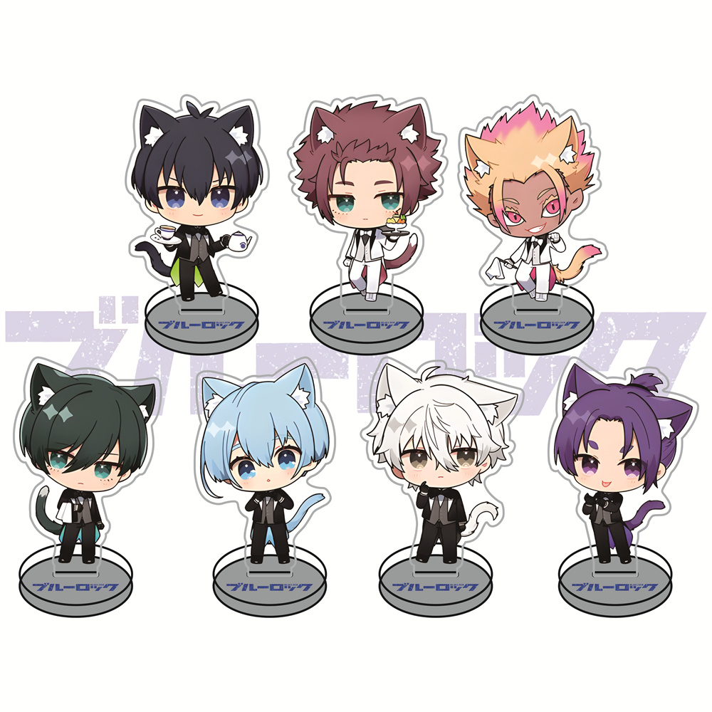 Chain Lock Combination - ブルーロック猫耳バージョン 10 センチメートルアクリルスタンドフィギュアキーホルダーアニメゲームグッズデスクトップ装飾ファンギフト