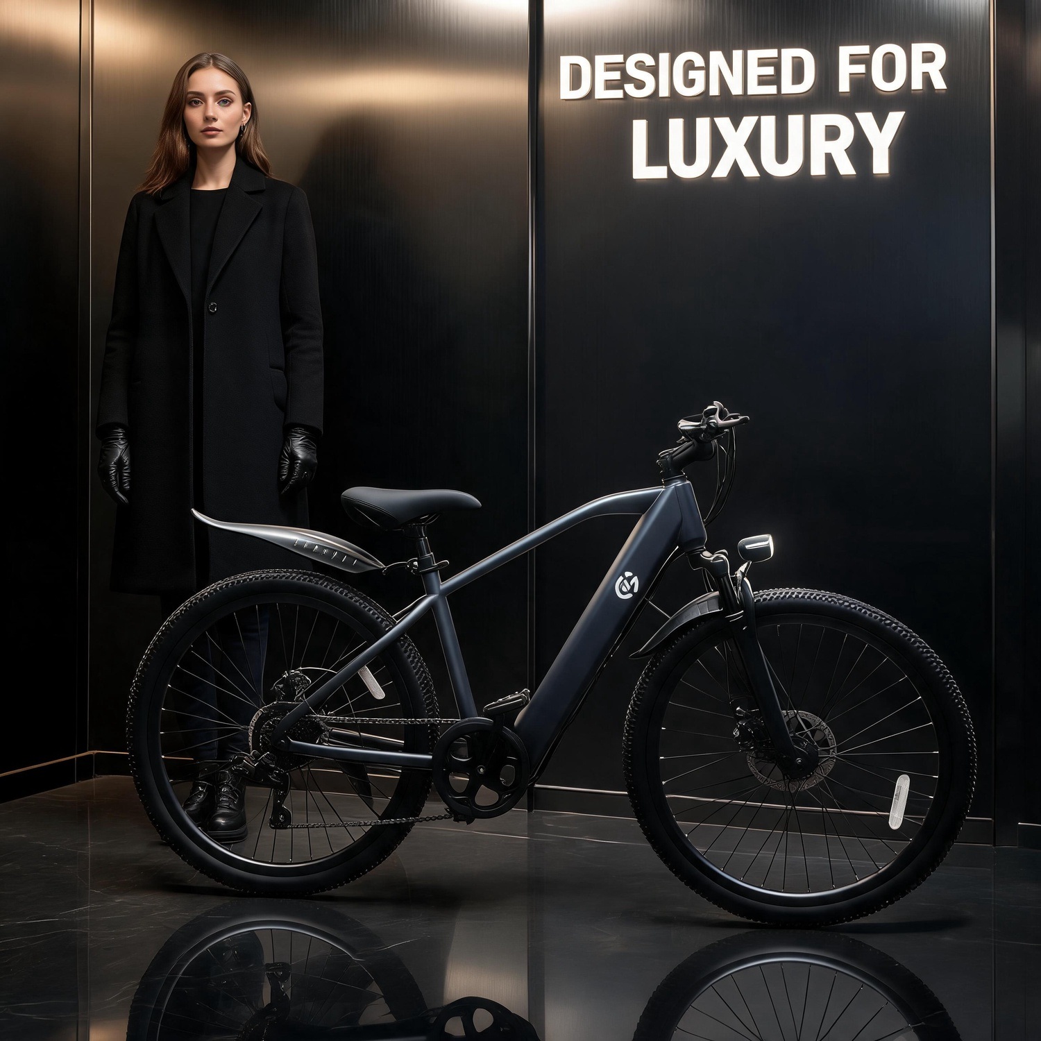 Commuting With Bike - クリスマス電動自転車、家族向け通勤用eバイク、500Wモーター、26インチホイール、機械式ディスクブレーキ、ペダルアシスト、無料ロックツールキット＆スマホホルダー付き、短距離屋外旅行に最適