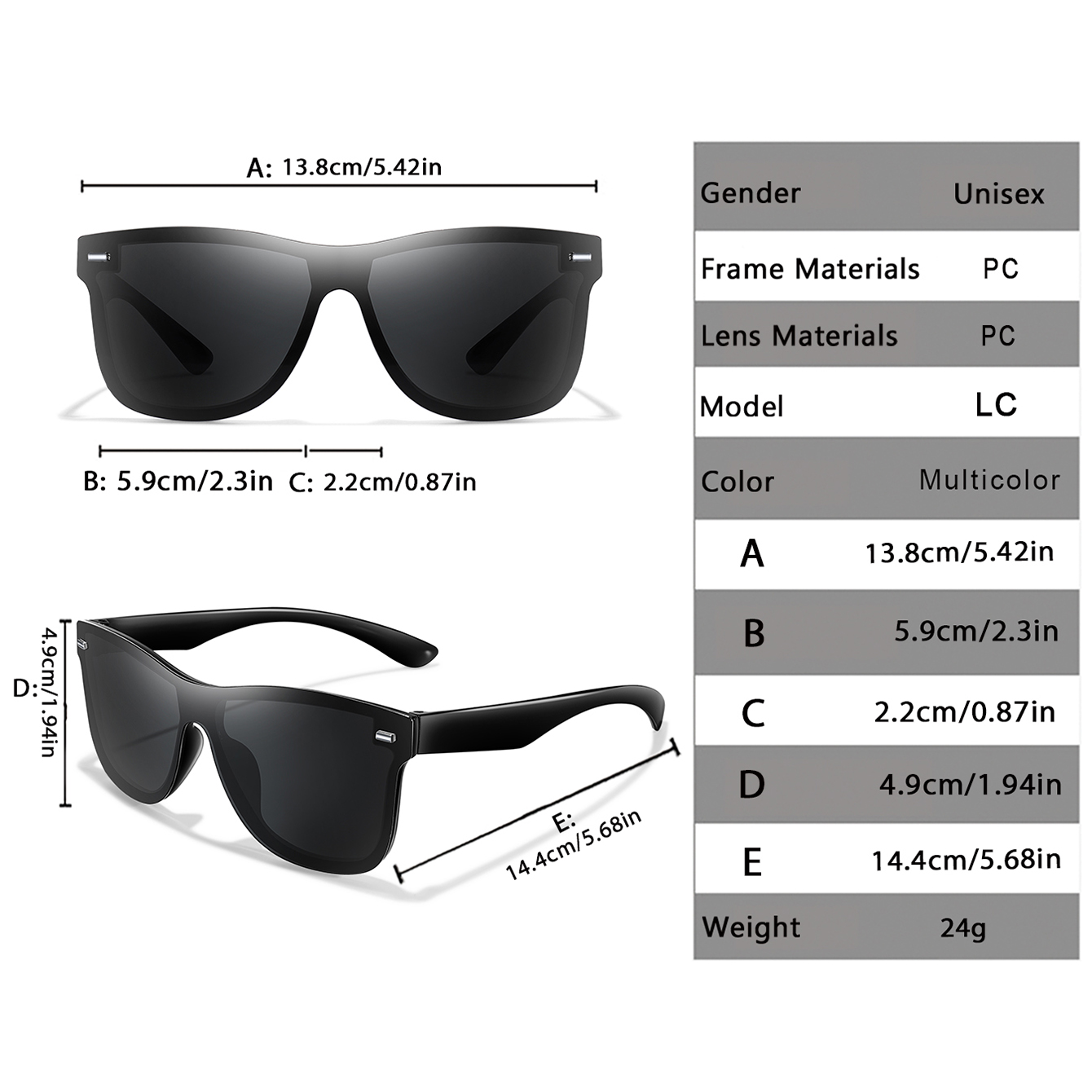 男性女性ファッション防風スクエアサングラスオーバーサイズ屋外 - Cycling Zones のレビューと価格
