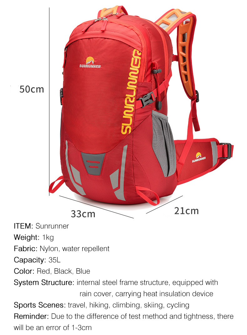 35L ハイキングバックパックバッグ大容量旅行キャンプ登山バ - Cycling Journey のレビューと価格