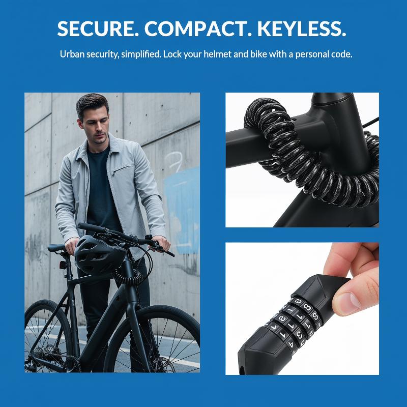 新型バイク・自転車用盗難防止チェーン 4桁パスワード式コンビ - Chain Lock Combination のレビューと価格