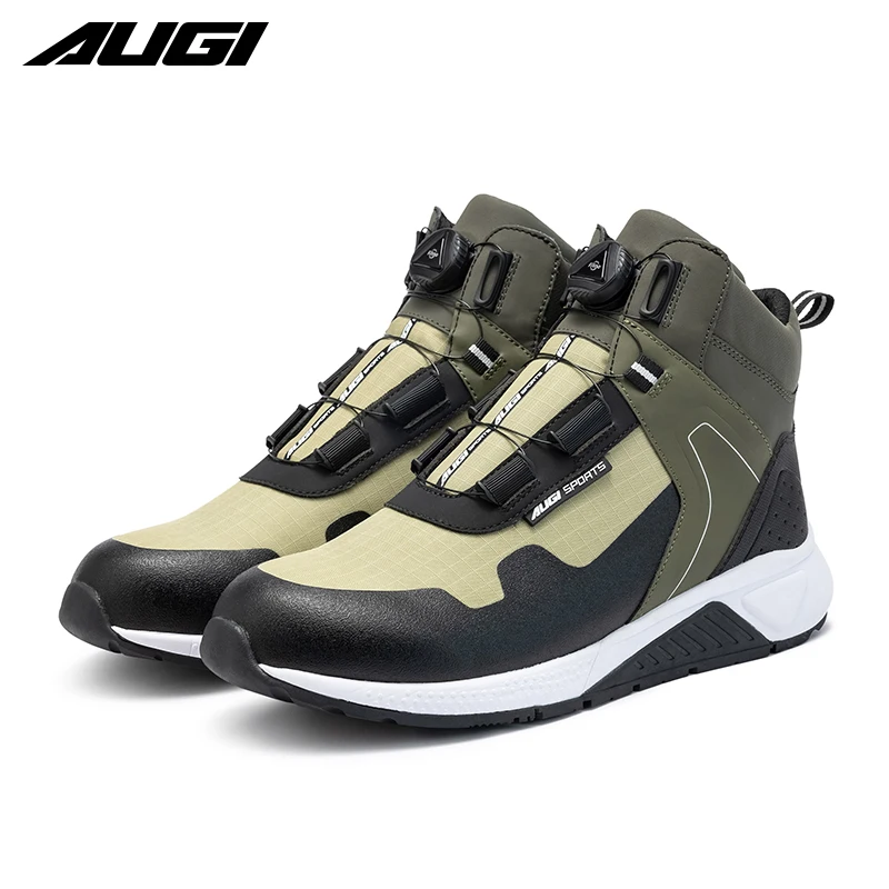 AUGI 快適なメンズモトクロスライディングブーツ男性用滑り - Cycling Commute Shoes のレビューと価格