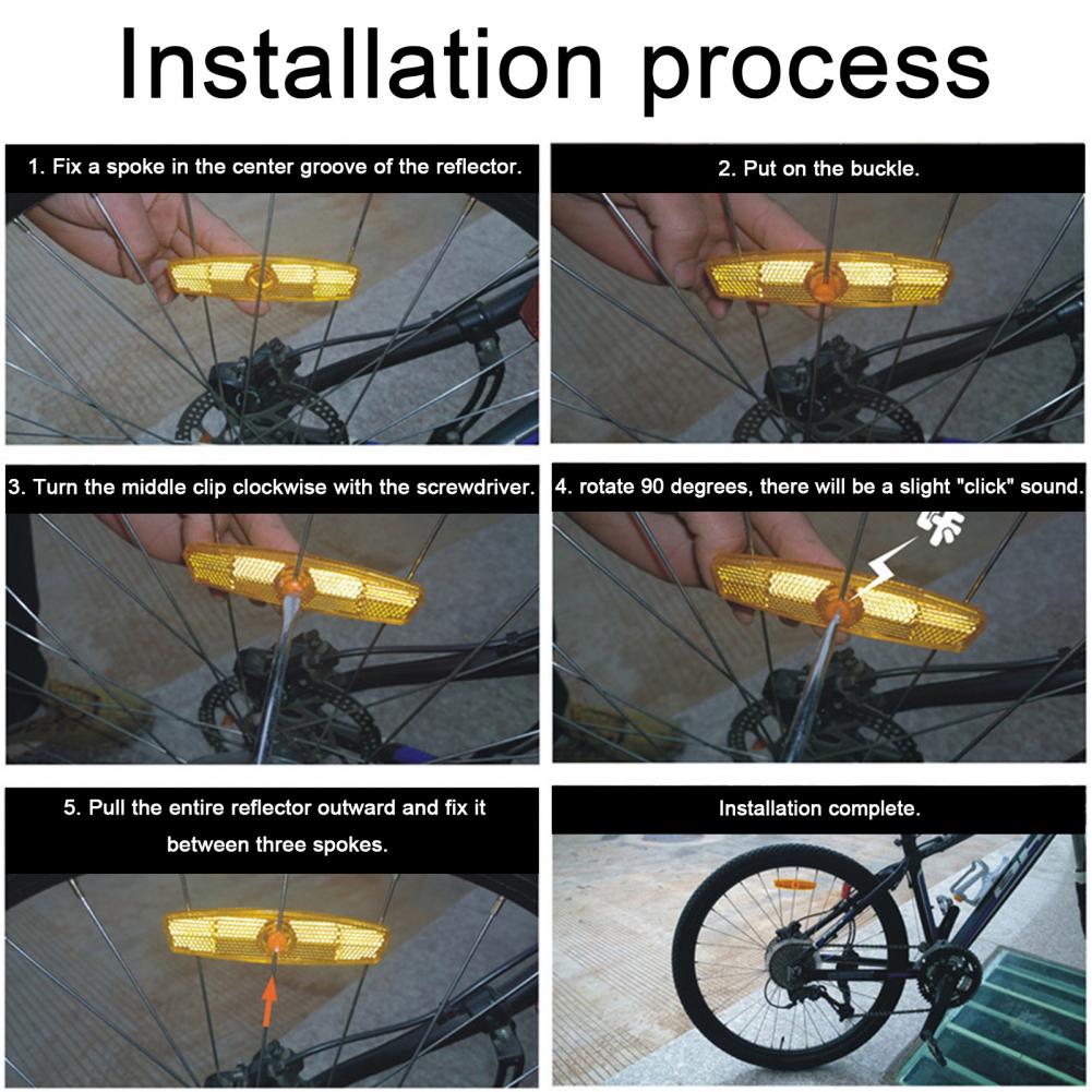 自転車警告リフレクター 自転車警告リフレクターセット ユニバ - Spoke Reflector Set のレビューと価格