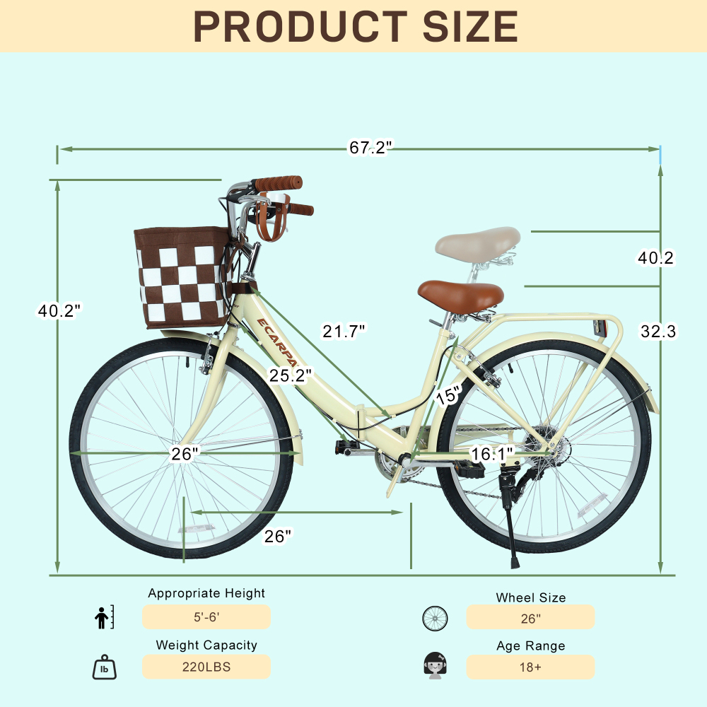 A26285B 26インチ折りたたみシティバイク、7段変速＆ - Commuting With Bike のレビューと価格