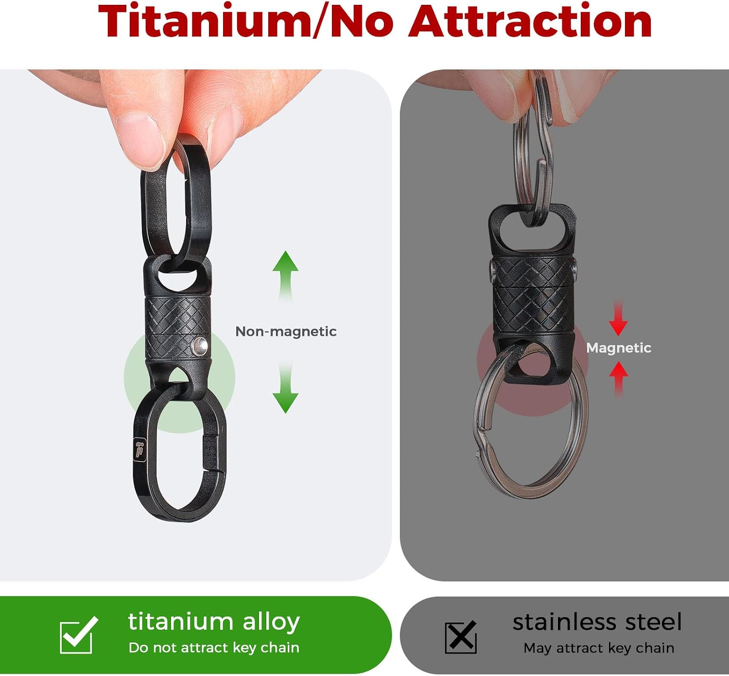 クイックリリース磁気キーホルダー、2つの安全ロックボタン付き - Chain Lock Combination のレビューと価格