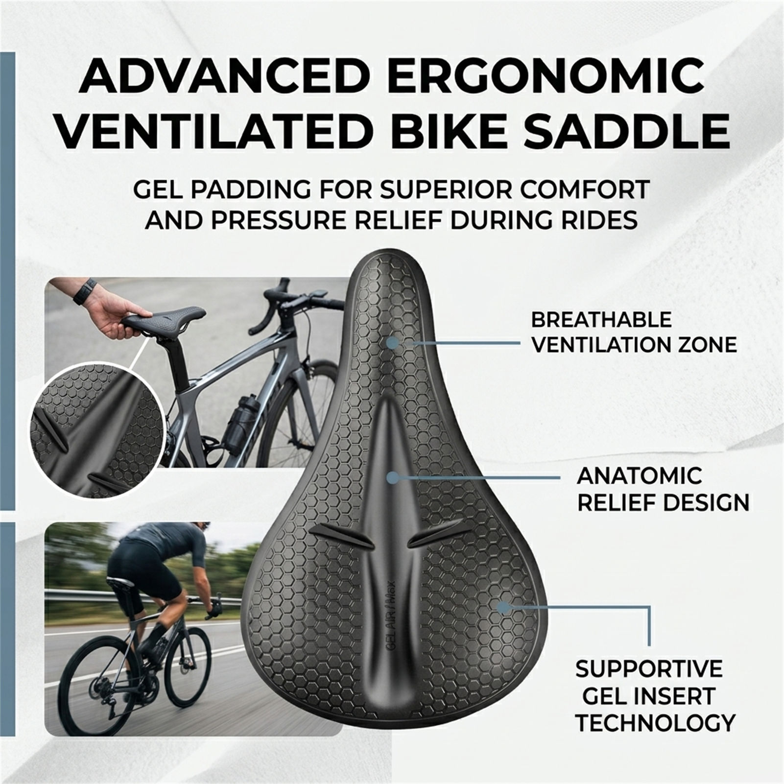 シリコン自転車シートカバー厚みのある痛み防止防水マウンテンバ - Cycling Commuter のレビューと価格