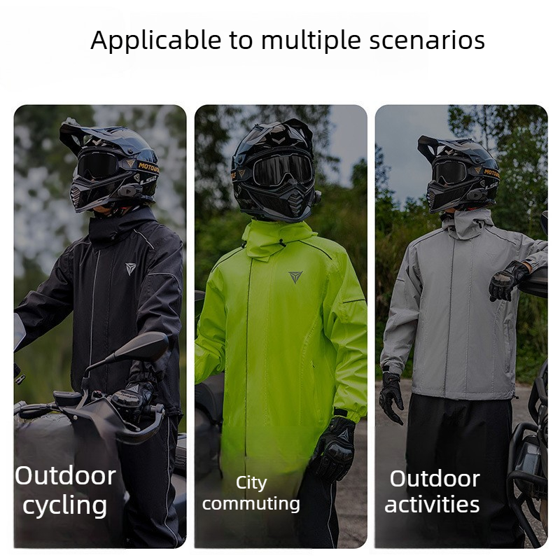 バイク用レインスーツ 防水ジャケットとパンツセット アウトド - Cycling Commuter Rain Jacket のレビューと価格