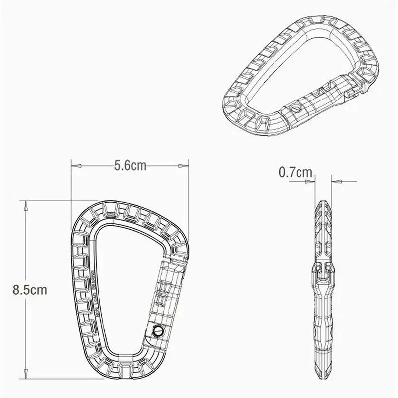 2/5/16 個の戦術的なカラビナセットプラスチック鋼クイッ - Chain Lock Combination のレビューと価格