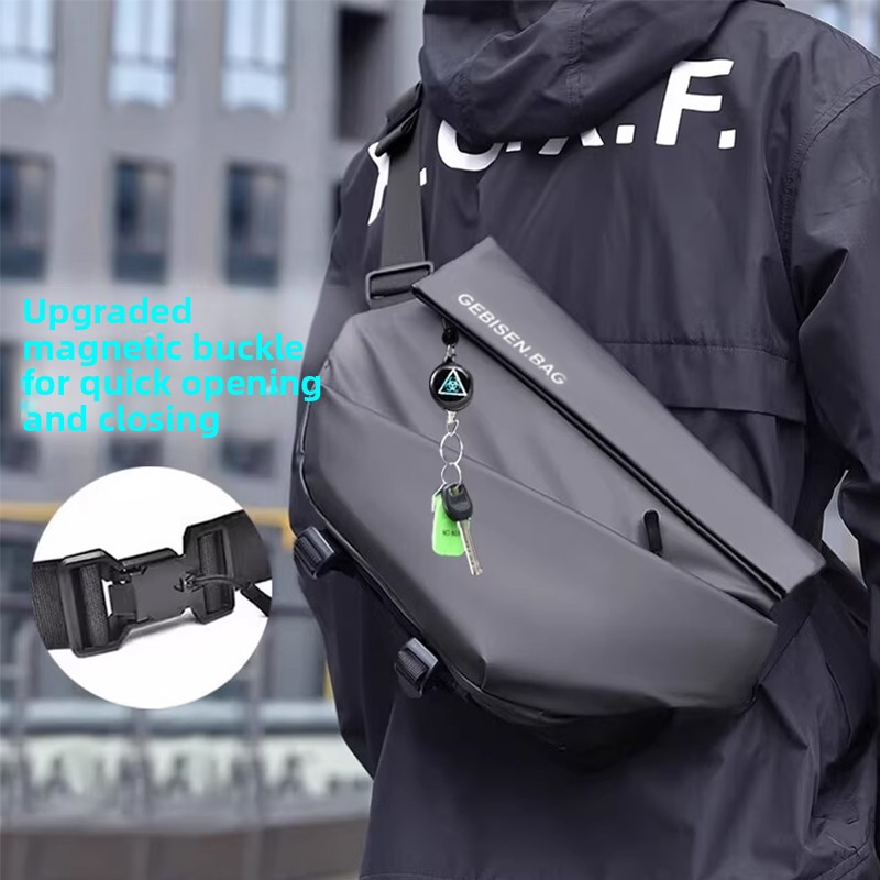 磁気バックル付きメンズクロスボディバッグ、通勤、サイクリング - Cycling Commuter のレビューと価格